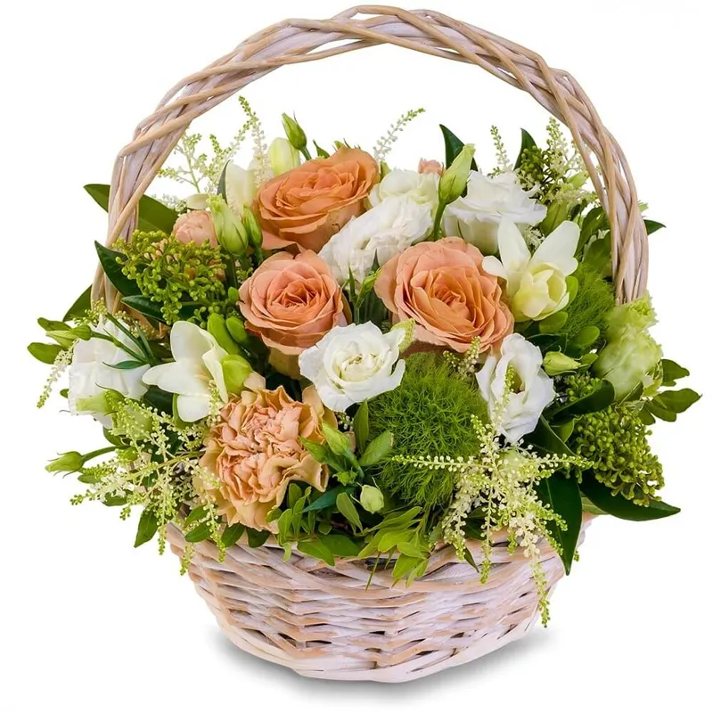 Корзина с цветами «Утонченный взгляд»